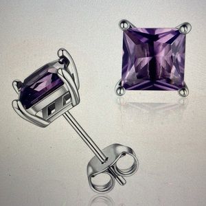 Swarovski Purple Stud Earrings